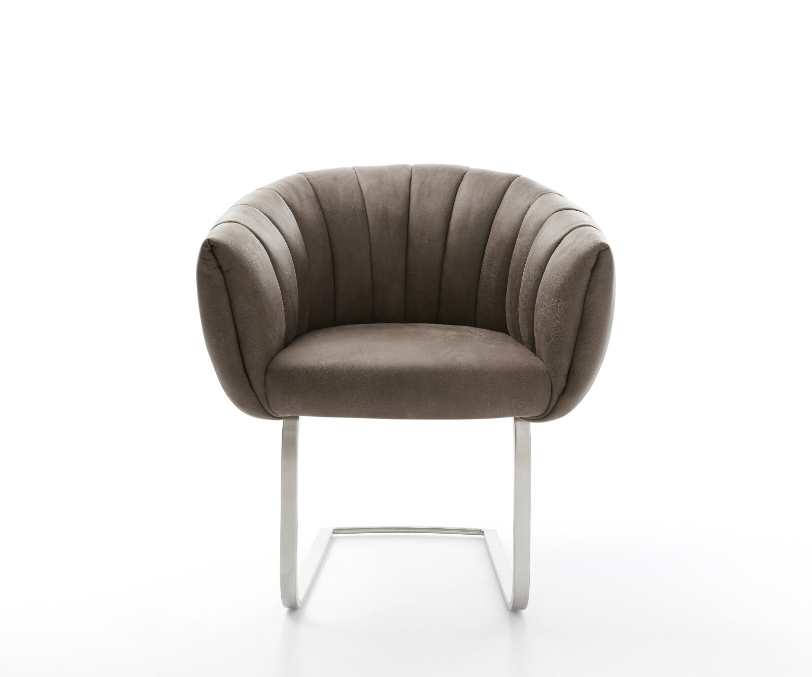 Конзолен стол Jada-Flex микрофибър сив. конзолен стол плосък неръждаема стомана джоб пружина сърцевина 1