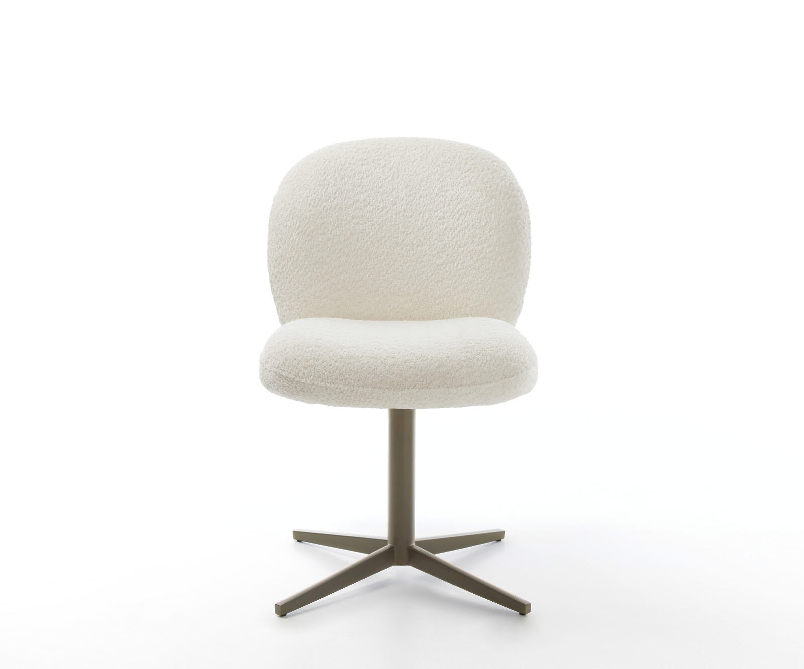 Врътящ се стол Букле Бял Офис основа  Titan 360° въртящ се Покет пружина Nube-Flex 2