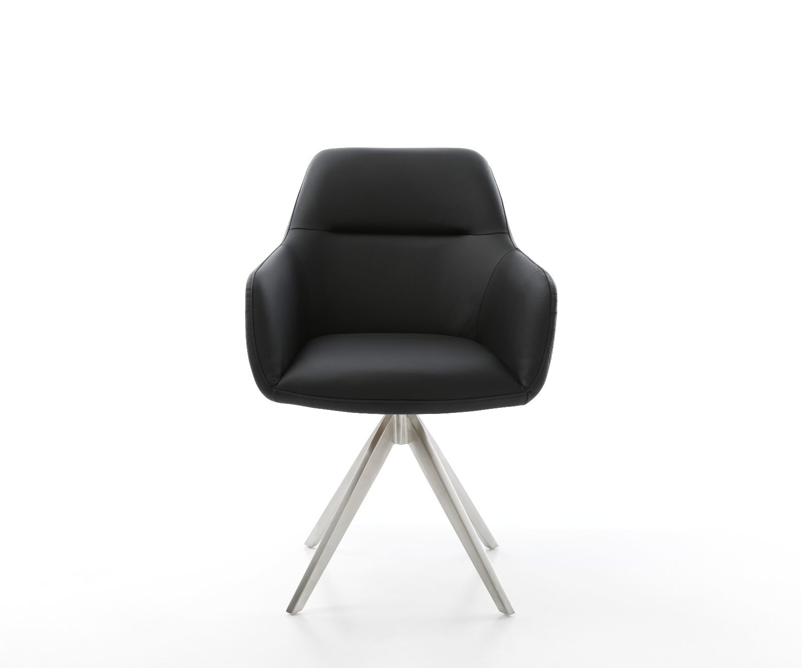 Врътящ се стол Естествена кожа Черен Конус крак  Неръждаема стомана 180° въртящ се Pejo-Flex 1 Врътящ се стол Естествена кожа Черен Конус крак  Неръждаема стомана 180° въртящ се Pejo-Flex 1