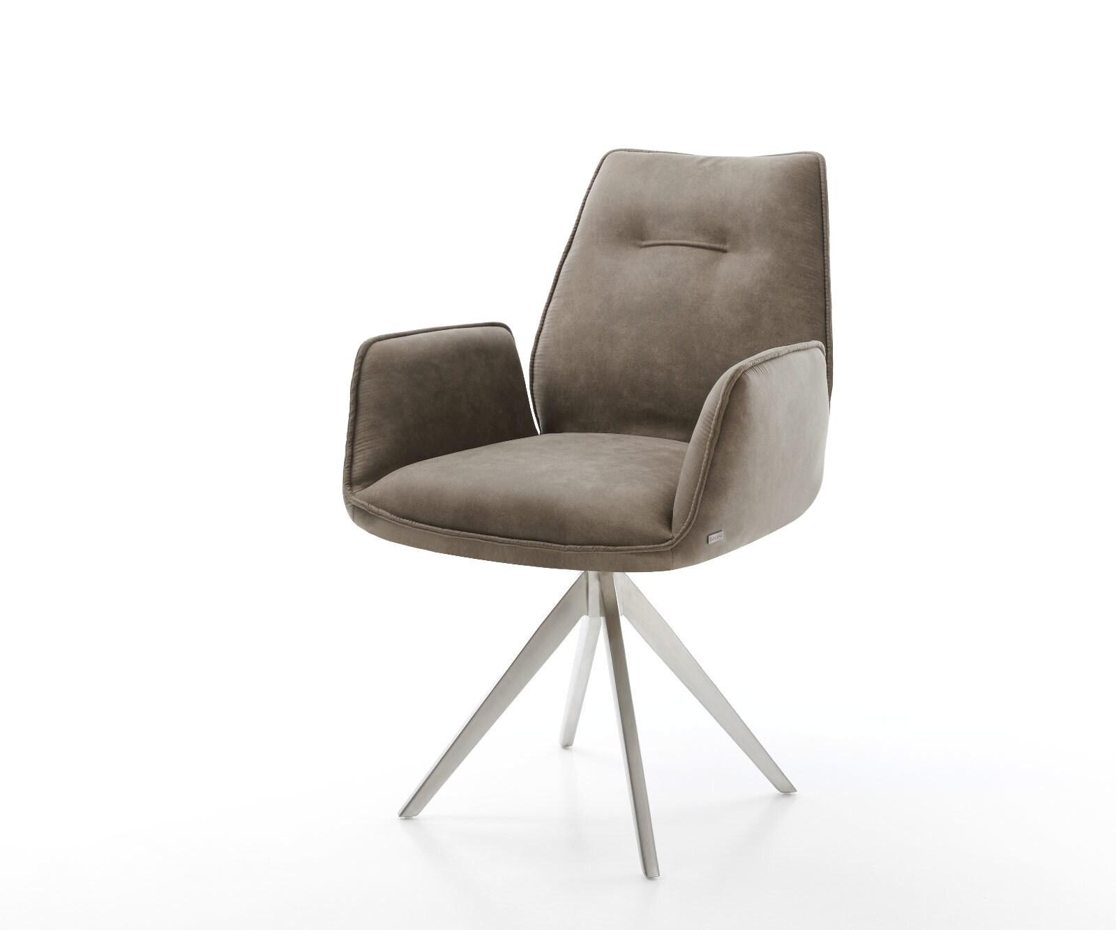 Врътящ се стол Таупе Винтидж Конус крак  Неръждаема стомана 180° въртящ се Zoa-Flex Врътящ се стол Таупе Винтидж Конус крак  Неръждаема стомана 180° въртящ се Zoa-Flex