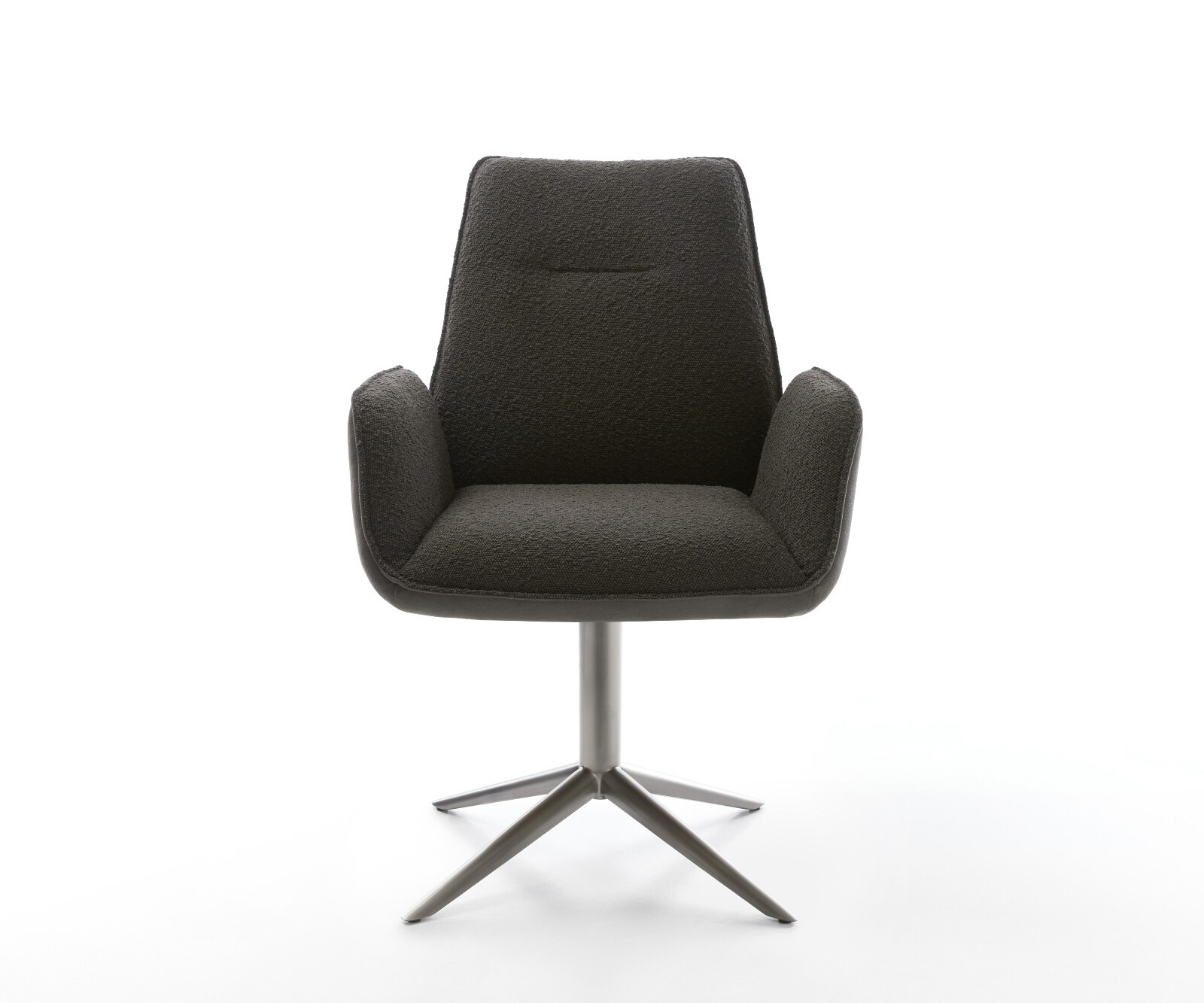 Въртящ се стол Zoa-Flex микс от материали черна основа графит 360° въртяща се люлееща се функция сърцевина от джобни пружини 1