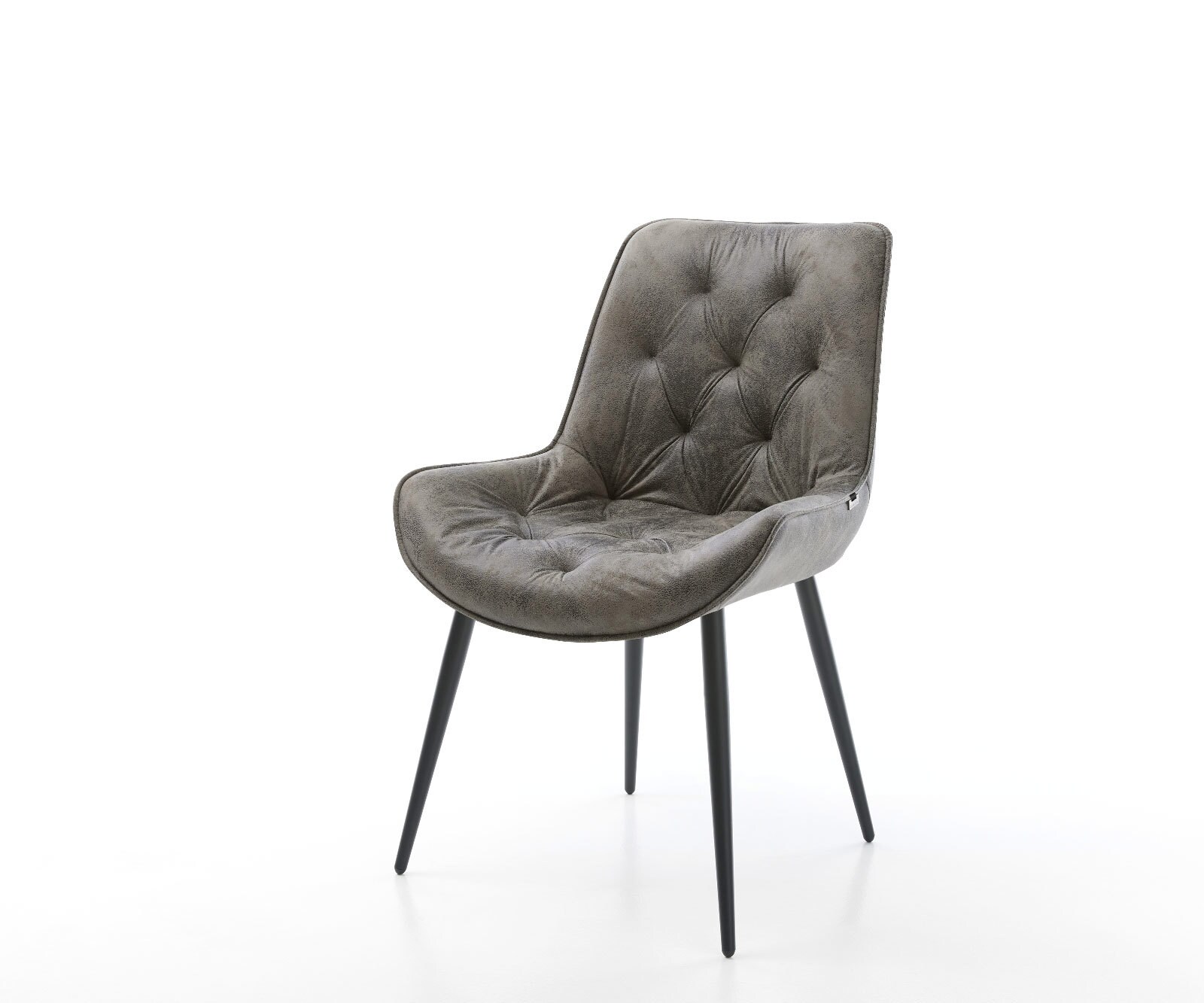 Трапезен стол Сив Антик 4 крака конични Черен Taimi-Flex