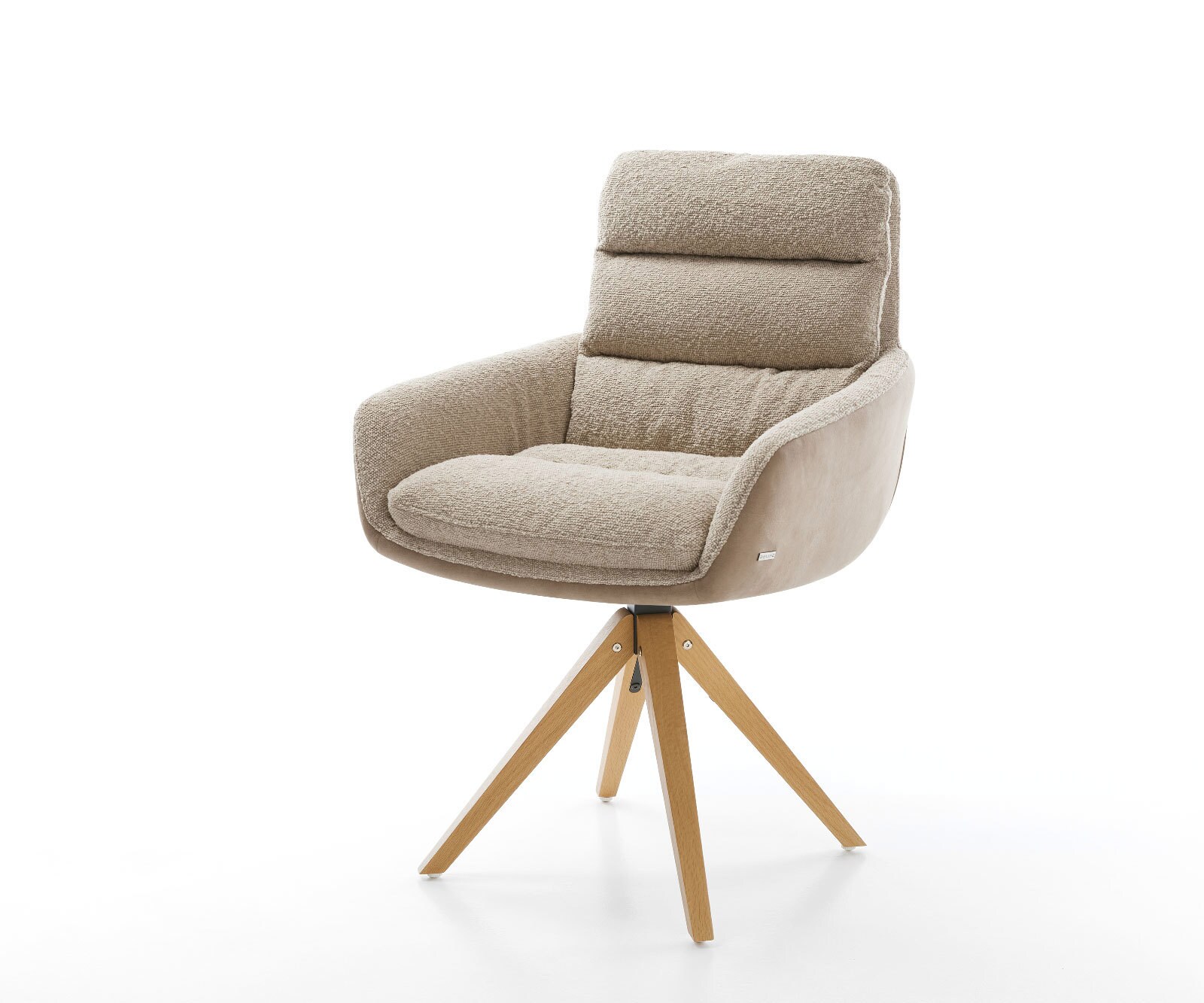 Въртящ се стол Abelia-Flex с подлакътници Материал микс кал Дървена рамка ъглова 180° въртяща се 1