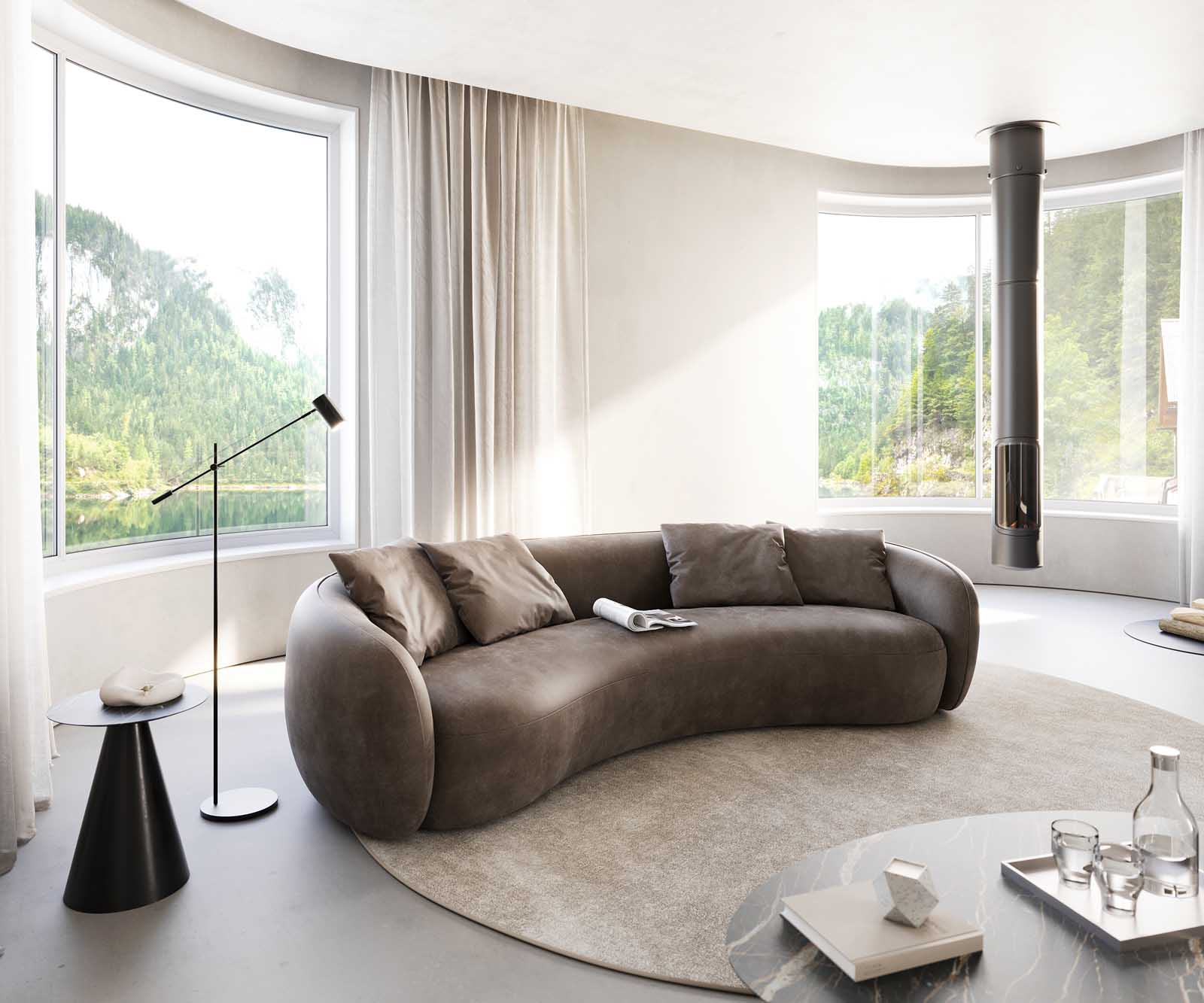 3-местен диван Larna 260x120 cm микрофибър сив 3-местен диван Larna 260x120 cm микрофибър сив