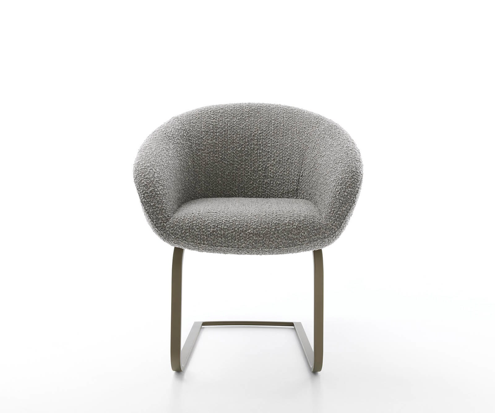 Люлеещ стол с подлакътници Букле Сребристо сив Конзолен крак плосък  Титан Покет пружина Vinka-Flex 1