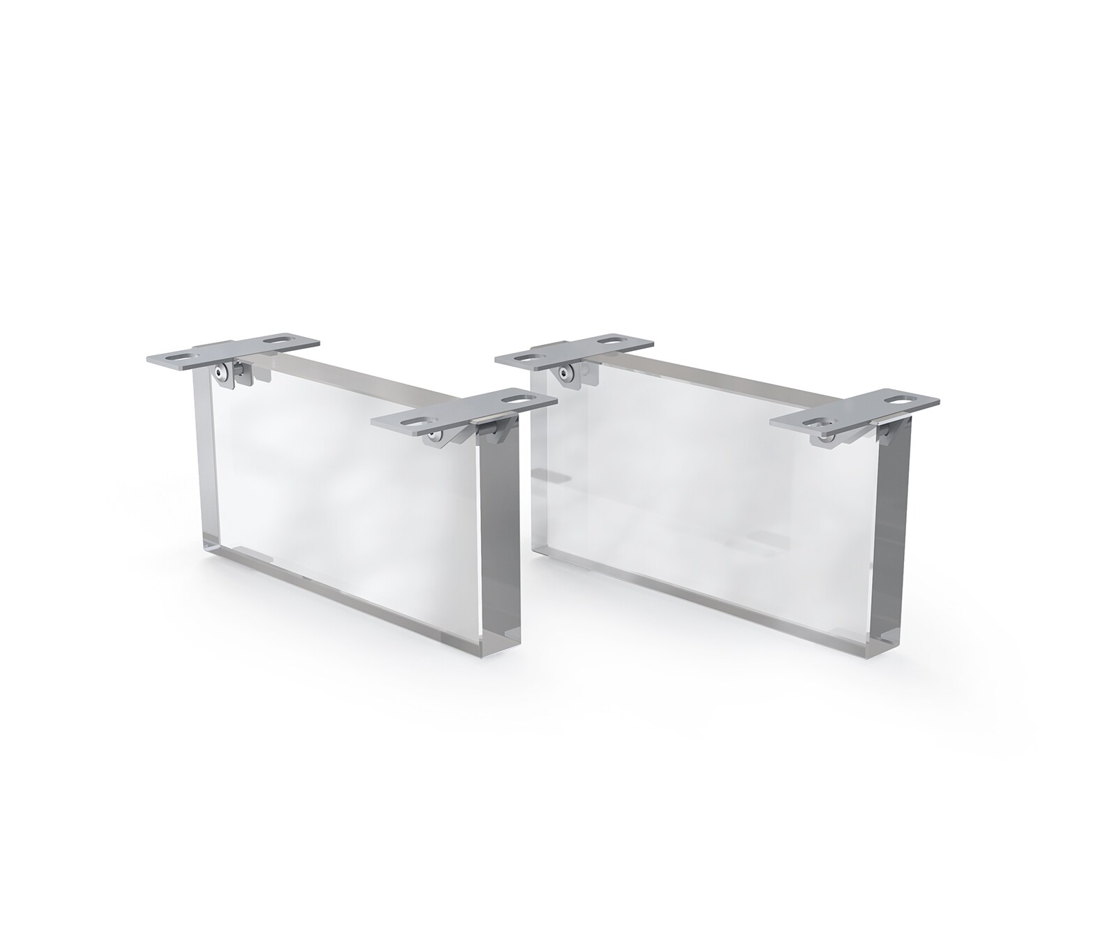 Плаваща основа 15 cm от акрилно стъкло за мебели с дълбочина 35 cm (комплект от 2)