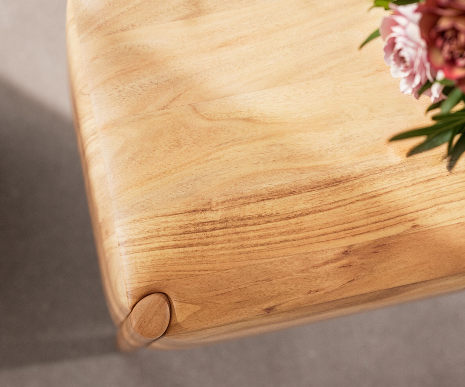 Масичка за кафе Simcha 90x90 cm естествена акация 1 рафт 5