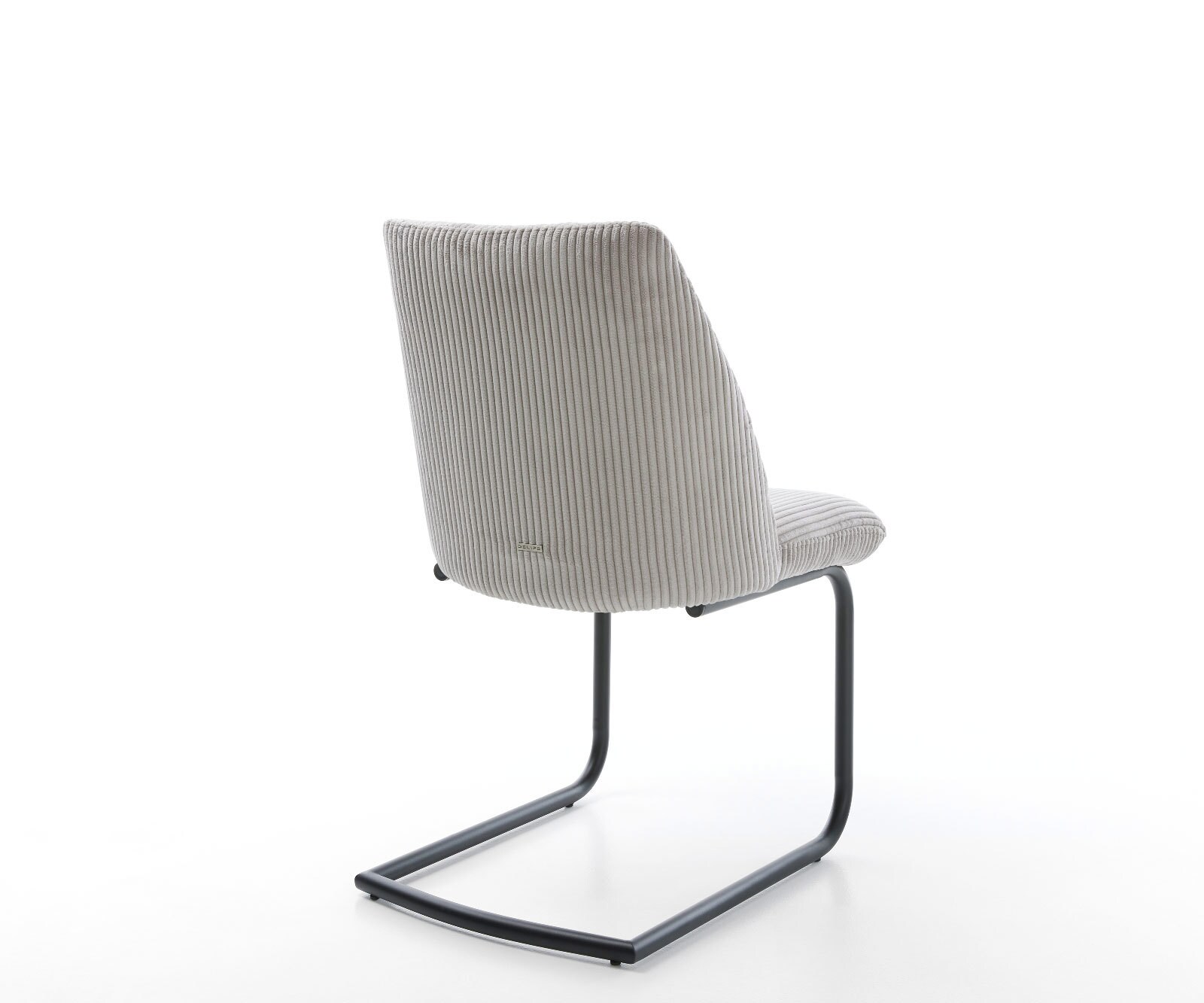 Люлеещ стол Корд Сребристо сив Конзолен крак кръгъл Черен Покет пружина Elso-Flex 5