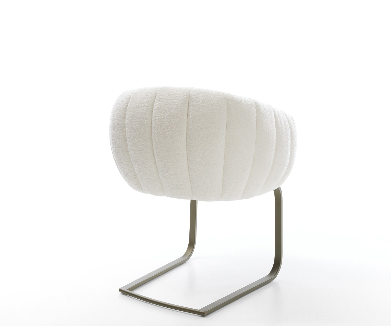 Конзолен стол Jada-Flex Букле Soft Beige Стол с конзола с плосък ефект Titanium, ядро от джобна пружина 4