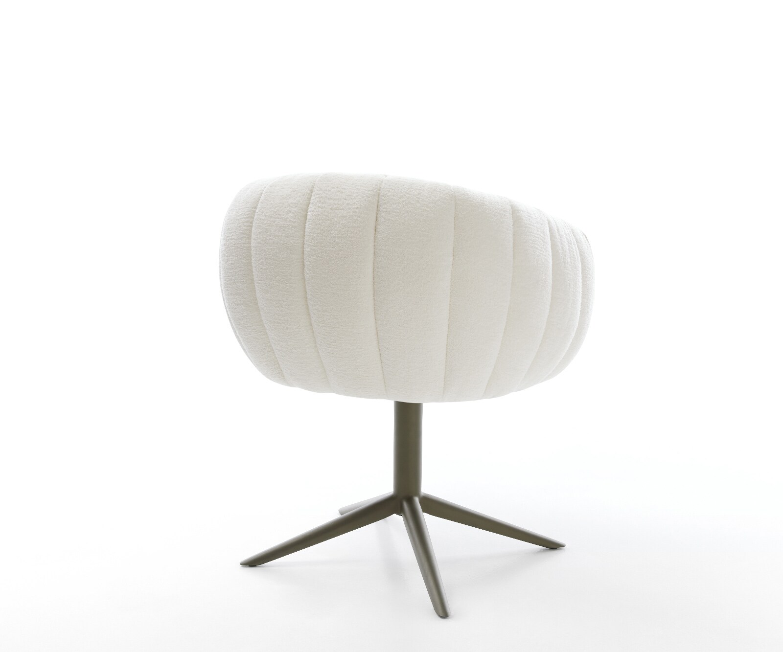 Въртящ се стол Jada-Flex Букле Soft Beige Завършек с ефект на основата Титан 360° завъртане Люлееща се функция Ядро от джобни пружини 4