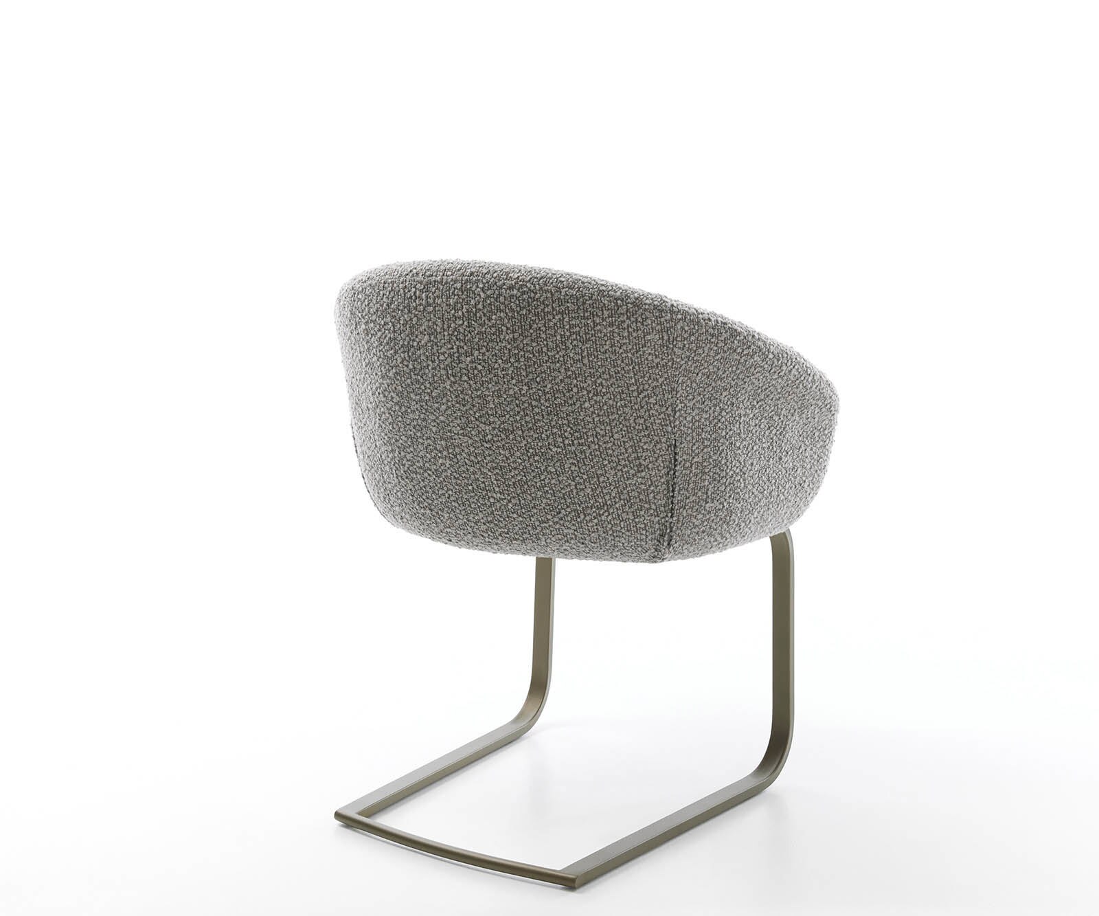 Люлеещ стол с подлакътници Букле Сребристо сив Конзолен крак плосък  Титан Покет пружина Vinka-Flex 4