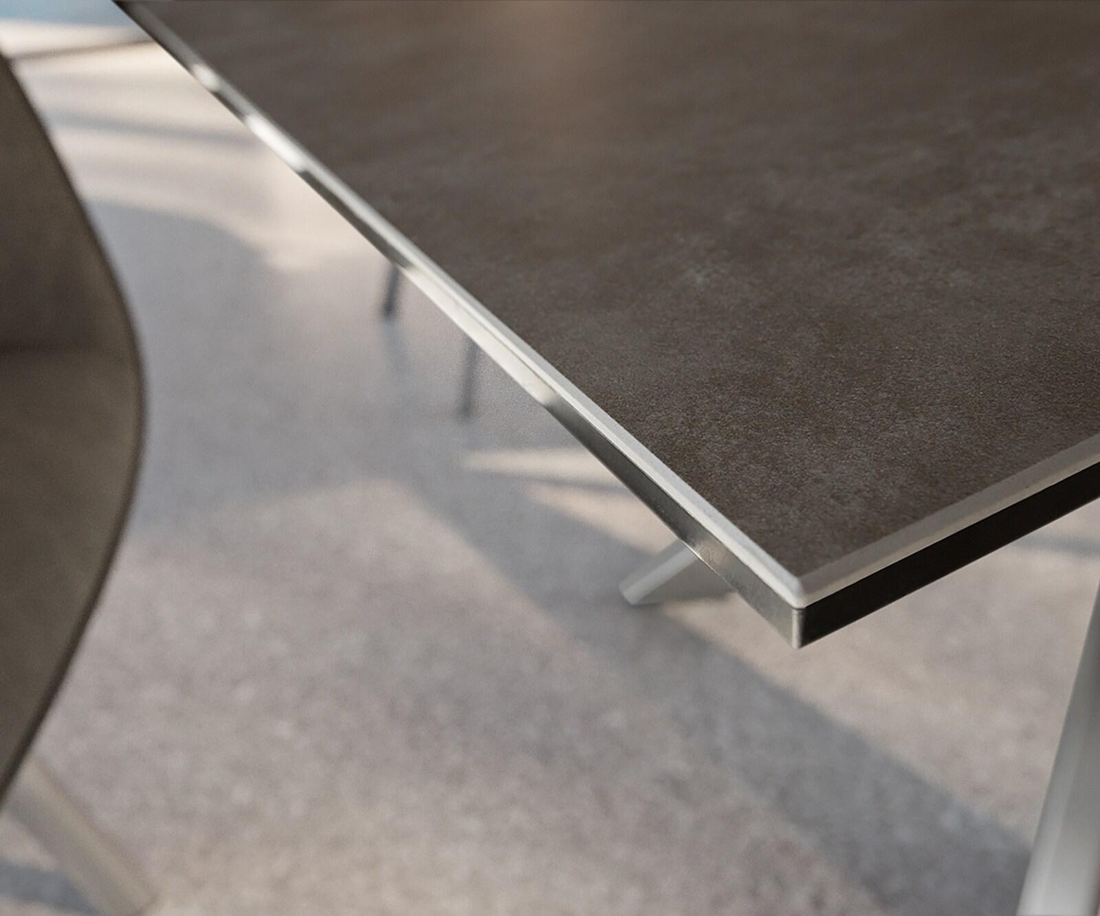 Маса 160/200x90 cm Keramik Кафяв Неръждаема стомана разтегателна Daven 6