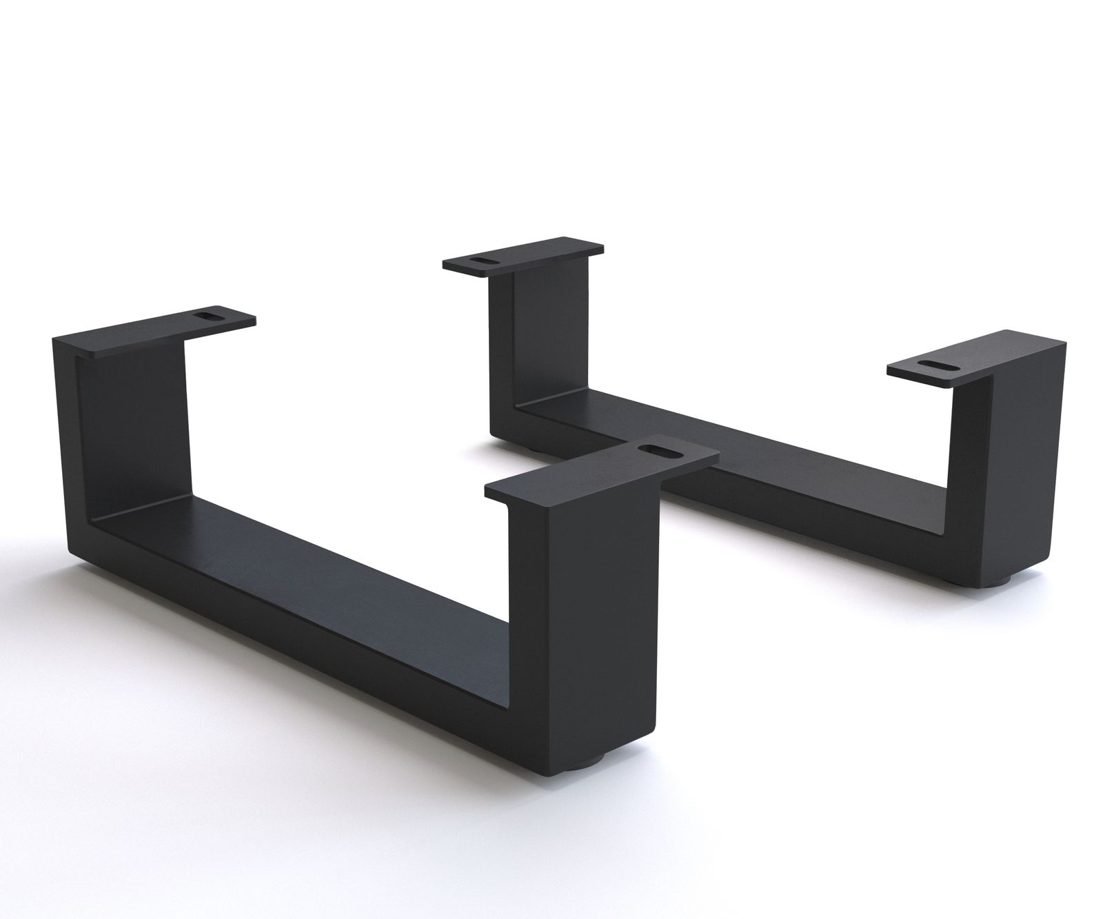 Ходило за крака 12,5 cm метално черно за мебели от кашон с дълбочина 45 cm (комплект от 2)