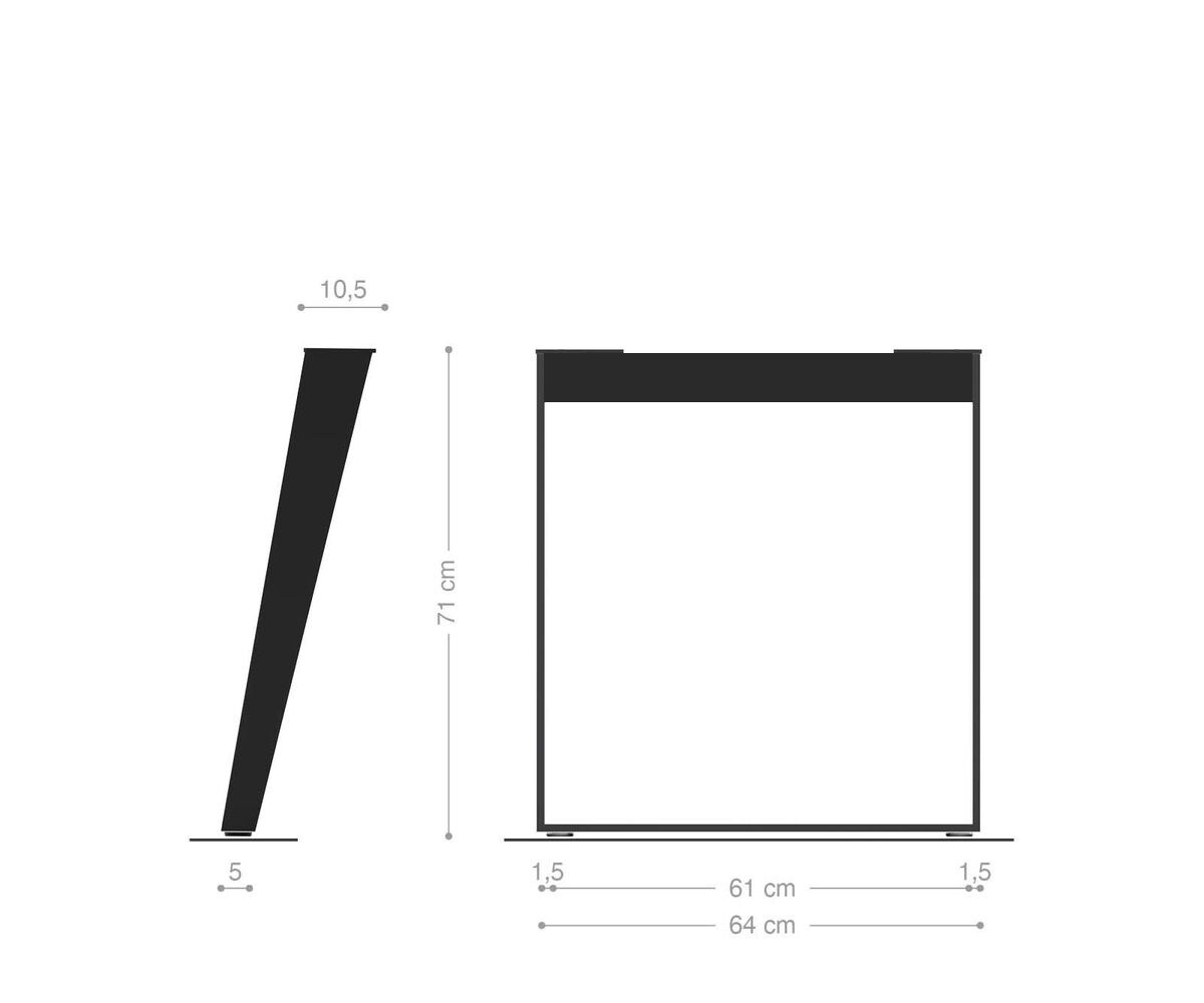 Основа за маса Наклонен (комплект от 2) Edelstahl 1 Основа за маса Наклонен (комплект от 2) Edelstahl 1