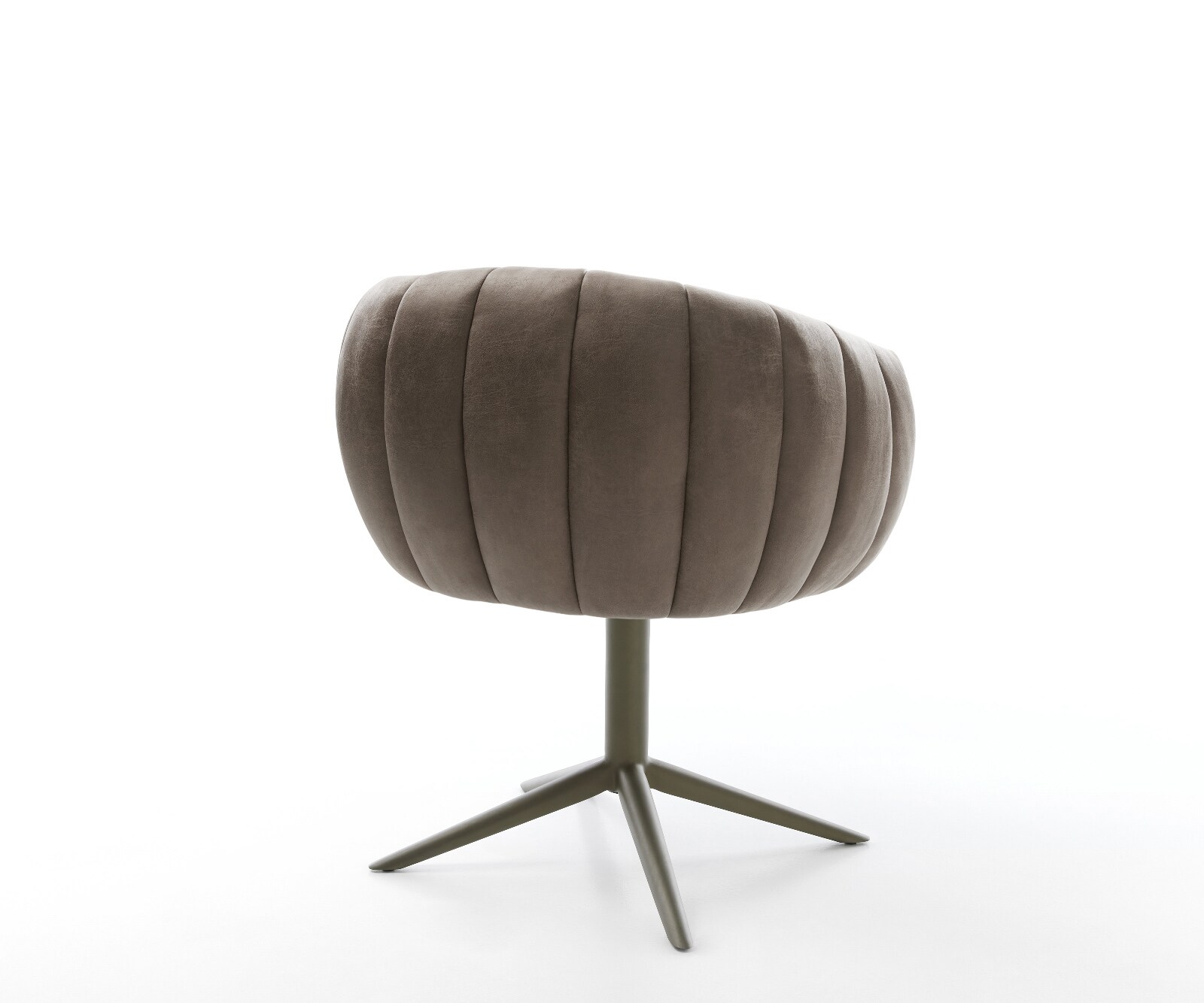 Въртящ се стол Jada-Flex микрофибър сив цвят винтидж база ефект покритие титан 360° въртяща се люлееща се функция сърцевина от джобни пружини 4