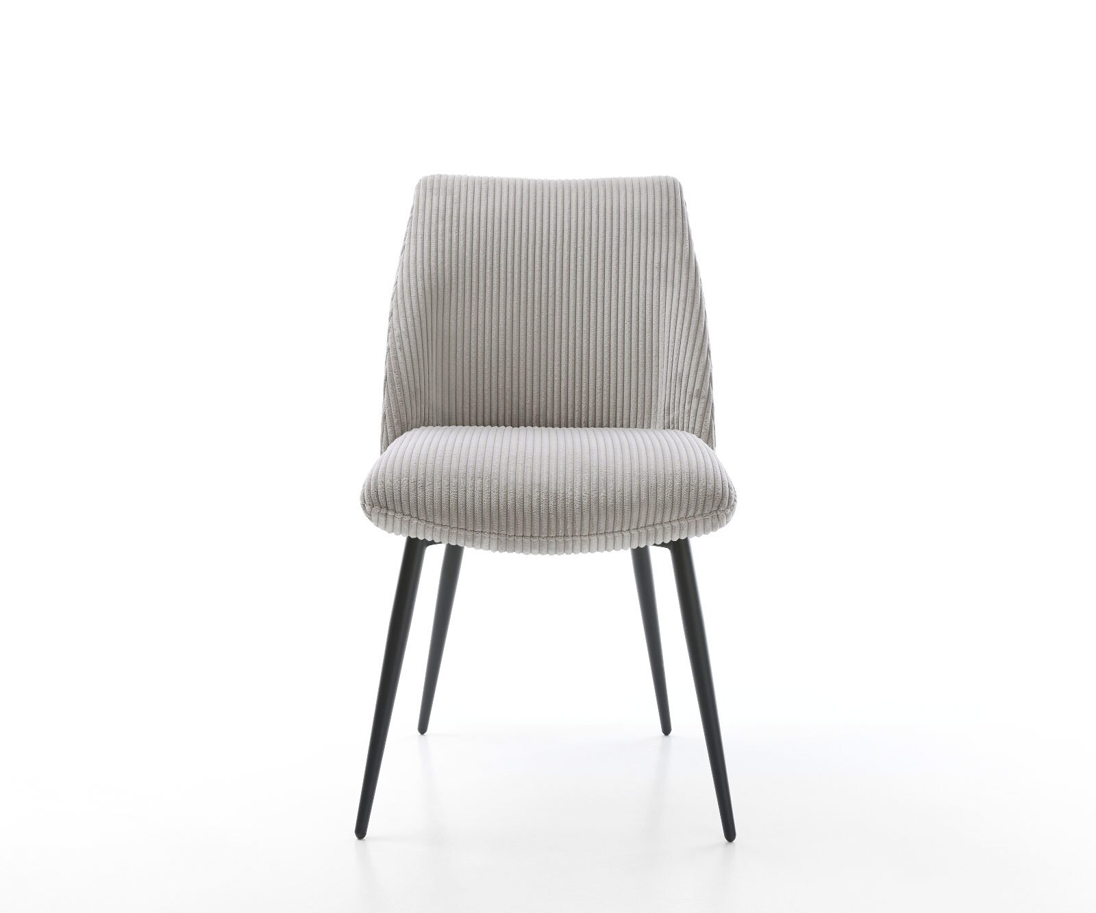 Трапезен стол Корд СребристСив 4 крака конични Черен Покет пружина Elso-Flex 2