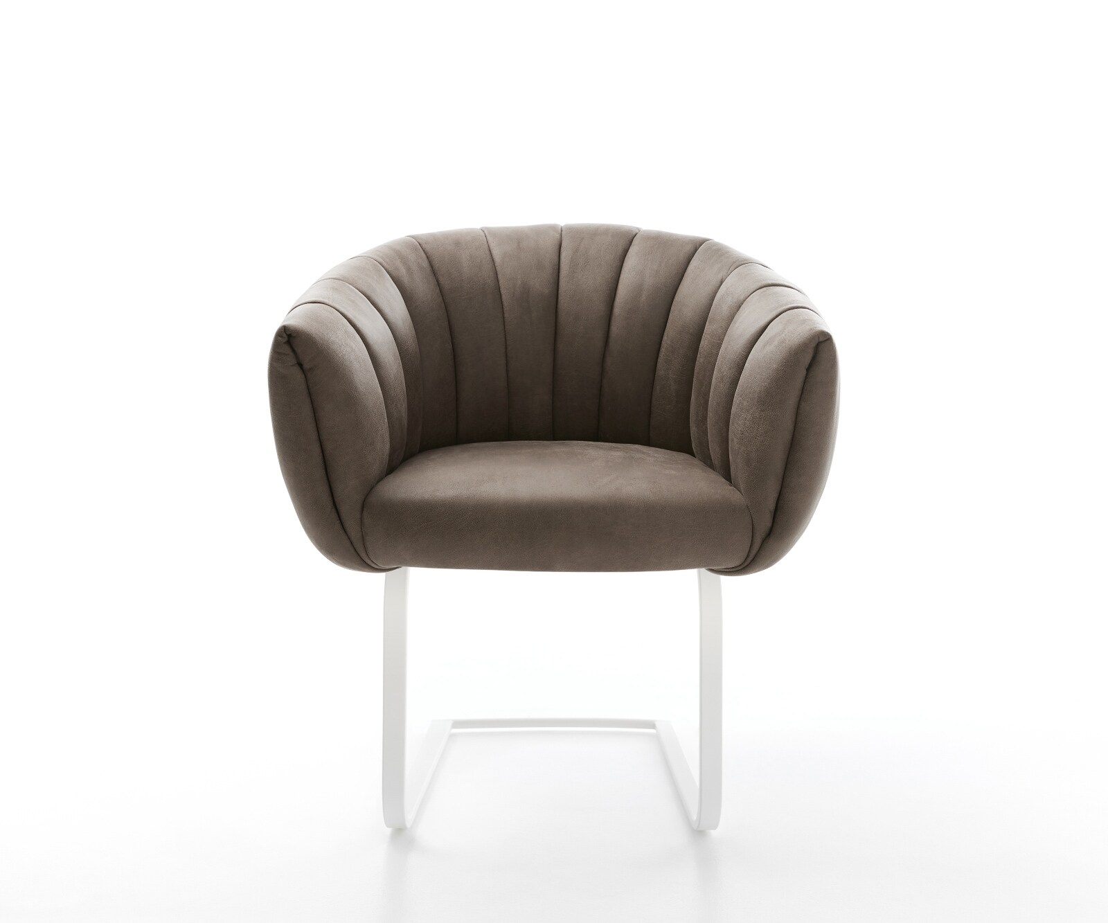 Конзолен стол Jada-Flex, микрофибър сив, стол с конзола плосък бял джоб пружинна сърцевина 1