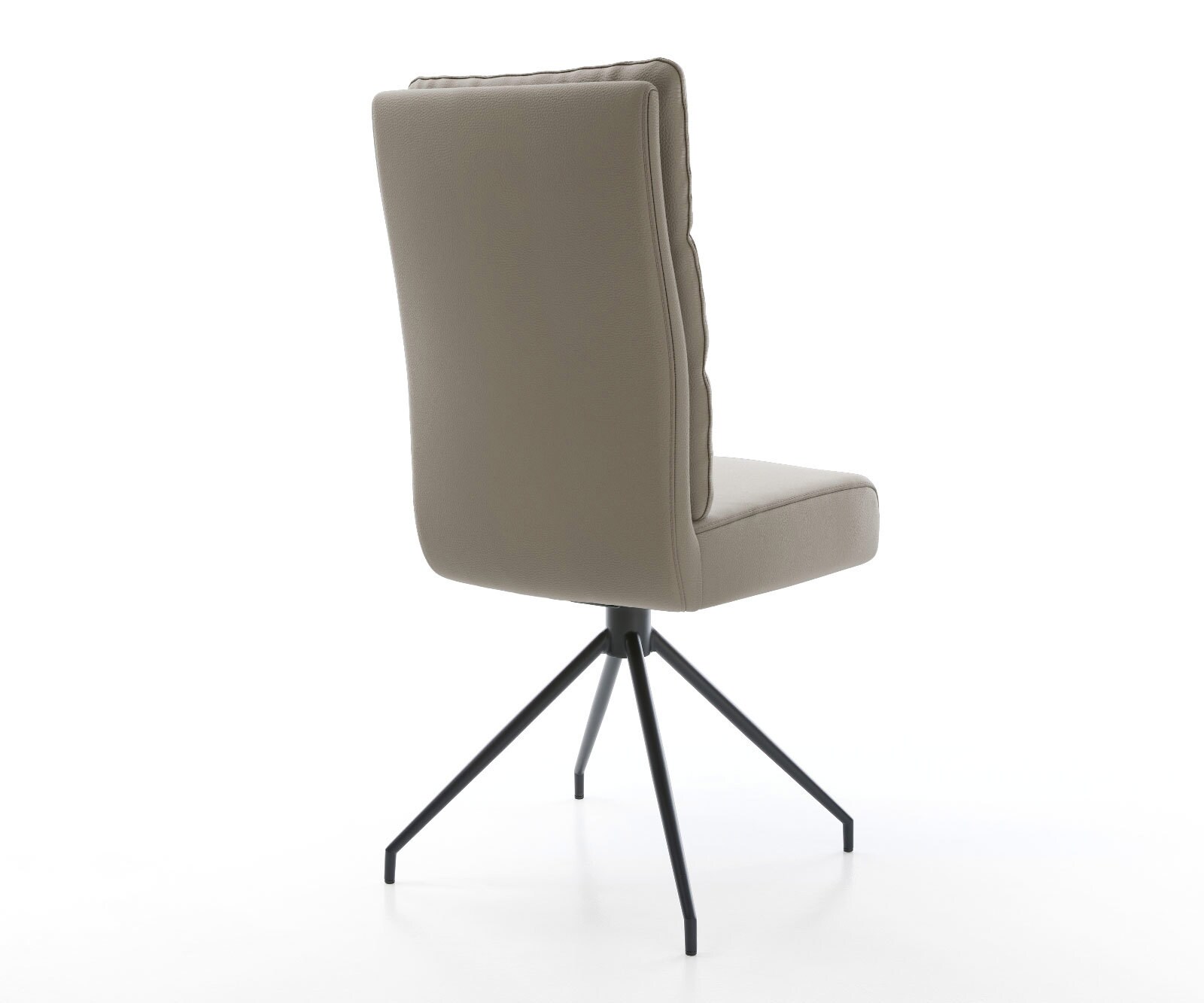 Врътящ се стол Естествена кожа Сиво-Кафяв Конус крак кръгъл Черен 180° въртящ се Покет пружина Pela-Flex 5