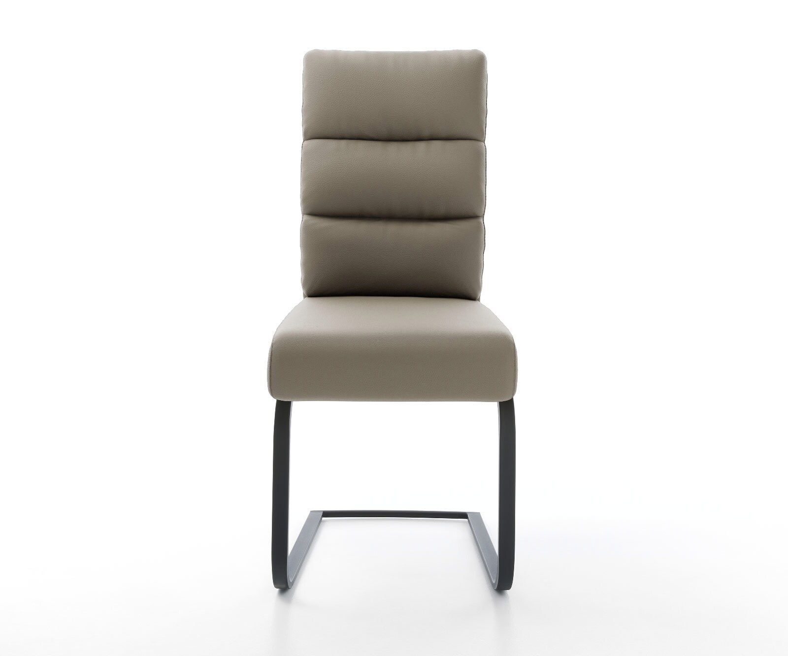 Люлеещ стол Естествена кожа Сиво-Кафяв Конзолен крак плосък Черен  Покет пружина Pela-Flex 2