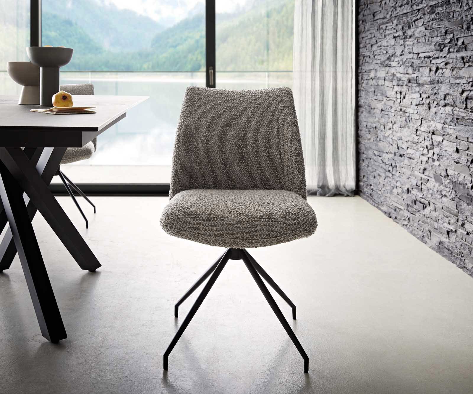 Врътящ се стол Букле СребристСив Конус крак кръгъл Черен 180° въртящ се Покет пружина Elso-Flex 1 Врътящ се стол Букле СребристСив Конус крак кръгъл Черен 180° въртящ се Покет пружина Elso-Flex 1